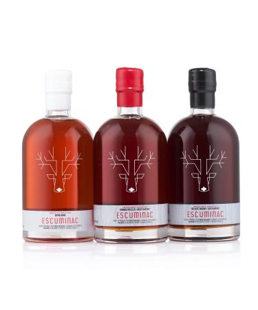 Escuminac Canadian Maple Syrup, Value Bundle, 3 Harvests Included Extra Rare, Great Harvest and Late Harvest, 3 x 16.9 fl oz, 100% Pure & Organic. 16.9 Fl Oz (Pack of 3)