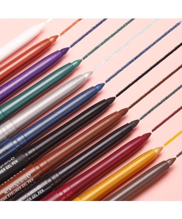 Eyeliner set eyeliner pencil set 12-color waterproof eye makeup pencils | Long-lasting smudge gel pens for - Buy Online on GoSupps.com