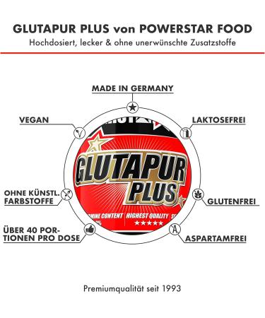 GlutaPur Plus - Vegan Microcrystalline L-Glutamine Powder 500g | Muscle Building Recovery & Diet | Cherry Bomb Flavor | High Dose with B6 | German Quality - Buy Online on GoSupps.com