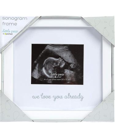 Little Pear Gender-Neutral Sonogram Frame for Pregnancy Announcement and Mother's Day - White Nursery Decor Keepsake - Buy Online on GoSupps.com