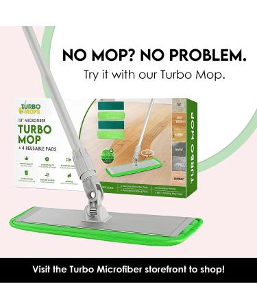 Microfiber Mop Pads 4 Pack - Reusable Washable Cloth Replacement Heads - Fits Bona, Bruce, Rubbermaid, Libman + More - 18 Inch - Wet, Dry, Dust, Spray - Velcro Attachment - Best Thick Cleaning Refill - Buy Online on GoSupps.com