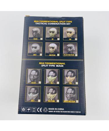 Atairsoft 3D Tactical Half Face Mask - Protective Military Paintball Mask for Outdoor Activities & Halloween - CS Hunting Accessories McBk - Buy Online on GoSupps.com