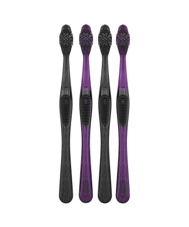 Oral-B Charcoal Toothbrush Whitening Therapy Soft 4ct - Advanced Teeth Whitening Solution - Buy Online on GoSupps.com