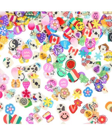 CCINEE Nail Art Slices 3D Assorted Fruit Slices Animal Flower Polymer Clay Slices for Slime Craft 4500PCS 1/5 Inch Style 1 - Buy Online on GoSupps.com