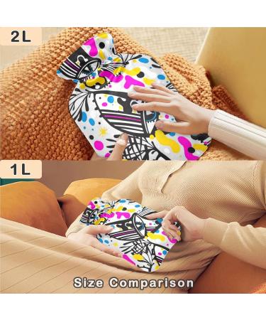 NAANLE 1L Ethnic Tribal Hot Water Bottle - Transparent Design for Pain Relief & Heat Therapy - Perfect for Back Neck Hands & Feet - Buy Online on GoSupps.com