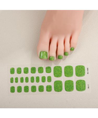 Gel Nail Stickers Semi Cured Gel Nails - Stickers Nail Wraps Soft Self-Adhesive - Semi Cured Gel Nail Wraps Gel Nail Stickers - Glossy & Long Lasting Gel Nail Stickers Need UV Light (Green)