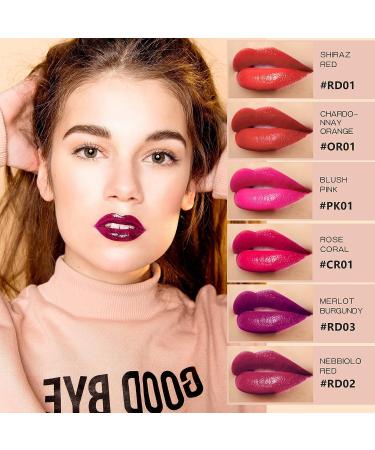 PEPHUCA Wine Lip Tint - 6 Colors Long Lasting Waterproof Matte Lipstick - Gift for Girls & Women - Buy Online on GoSupps.com