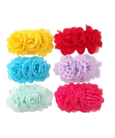 JpGdn Dog Collar Large Flowers 4.9inch Pet Collar Charms Attachment for Small Medium Big Girl Female Cat Puppy Alpaca Rabbit Neck Bows Slides Grooming Accessories 6pcs collar