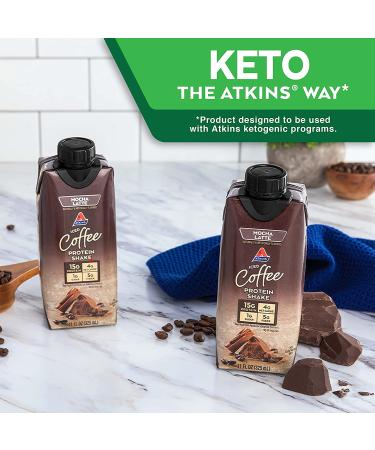 Atkins Gluten Free Protein-Rich Shake Mocha Latte 15 Count - Keto Friendly - Buy Online on GoSupps.com