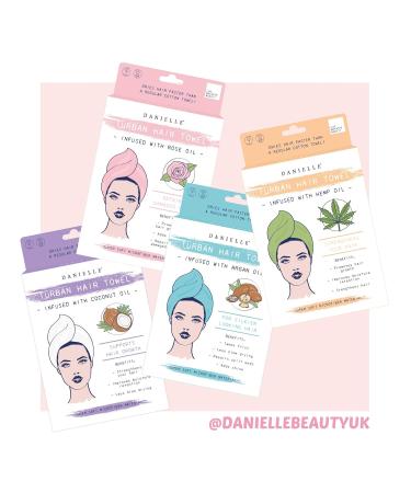 Danielle Creations Hemp Oil Infused Green Turban Hair Towel | Soft & Absorbent | International Shipping - Buy Online on GoSupps.com