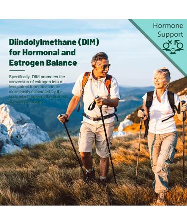 DIM Supplement Women 400mg - Hormone Balance & Menopause Support - Sugar Free Gummies with Biotin, Flaxseed Oil, Burdock & Calendula - 60 Count (Pack of 1) - Buy Online on GoSupps.com