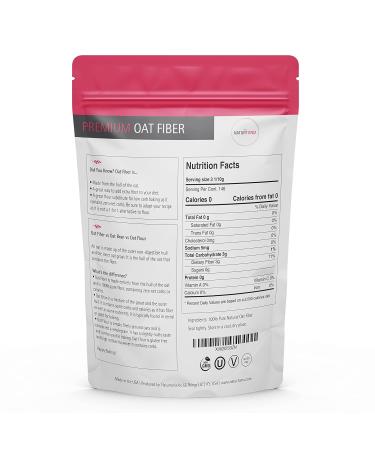 Naturtonix Premium Oat Fiber - Low Carb Flour Alternative - 1 lb Pack - Non-GMO, Vegan, Gluten Free - Keto Friendly - Buy Online on GoSupps.com