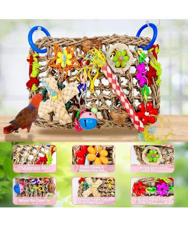 Colorful Mqupin Parrot & Budgie Toys | Edible Seagrass Climbing Accessories & Hammock Mat | International Shipping - Buy Online on GoSupps.com