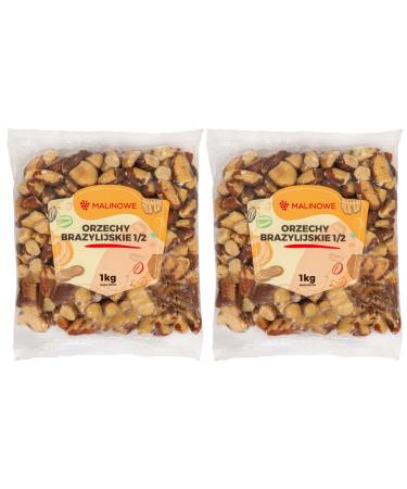 Malinowe Brazil nuts halved 2x1kg natural I Without shell