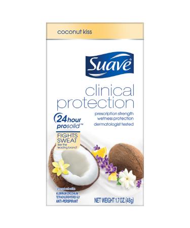 Suave Clinical Antiperspirant Deodorant  Coconut Kiss 1.7 oz Coconut Kiss 1.7 Ounce (Pack of 1)