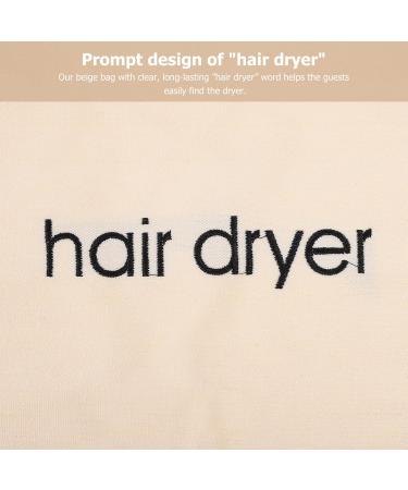 Uonlytech Portable Hair Dryer Storage Bag - Cotton Drawstring Organizer for Travel | Beige Hairdryer Bag - Buy Online on GoSupps.com