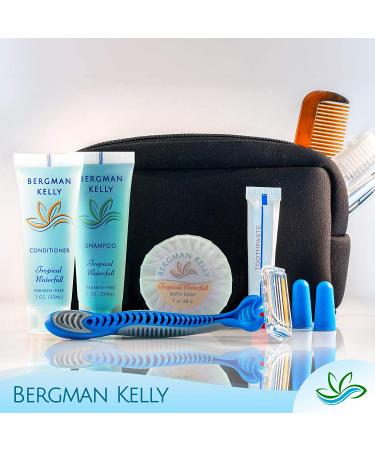 Bergman Kelly Travel Size 2-in-1 Shampoo & Conditioner 1oz - 100 Pack Tropical Waterfall | Hotel Toiletries Bulk, Invigorating Amenities - Buy Online on GoSupps.com