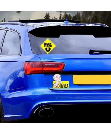 4 Piece Reflective Baby on Board Safety Signs Stickers Set for Car - Baby in Car Decal - Buy Online on GoSupps.com