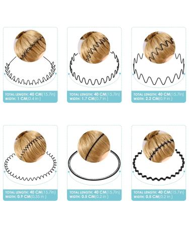 Lurrose 6pcs Metal Hair Band Comb Headbands & 2pcs Sport Sweatband Headbands - Unisex Wavy Hair Hoop for Sports, Yoga, and Outdoor Activities - Buy Online on GoSupps.com
