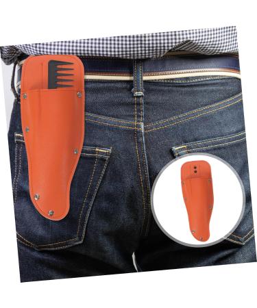 PopetPop Garden & Hairdressing Scissors Set - Leather Sheath Salon Shears with Pocket Comb - Durable 23.2x8cm Light Brown Holster - Buy Online on GoSupps.com