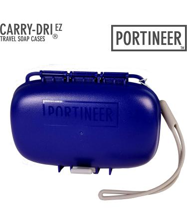 PORTINEER Carry-Dri EZ Travel Soap Case with Patented Vent Design - Two Pack Grey-Red - Buy Online on GoSupps.com