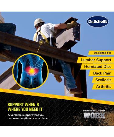 Dr. Scholl's Heavy-Duty Back Support Brace | Customized Relief for Back Pain | Professional Targeted Support (L/XL) - International Shipping Available - Buy Online on GoSupps.com