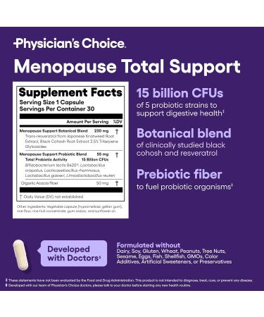 Physician's CHOICE Total Womens Health Bundle - Menopause Probiotic + Vaginal Probiotic + Womens Probiotic - Buy Online on GoSupps.com