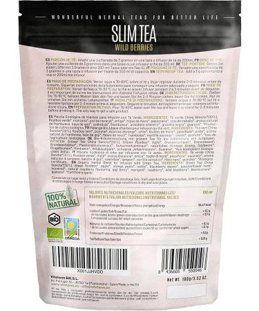  VITSTORM Organic Detox Herbal Tea - VITSTORM - Slim Tea Red Berries - Powerful Draining Anti-Water Retention Infusion - Anti-Cellulite Infusion - - Buy Online on GoSupps.com