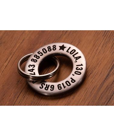 UKR Designs 24mm Solid Brass or Stainless Steel Single Sided Dog/Pet ID Tag - Buy Online on GoSupps.com