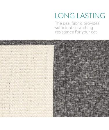 Navaris Cat Scratch Mat Sofa Protector - Natural Sisal Furniture Scratching Pad - Dark Grey Left - Buy Online on GoSupps.com