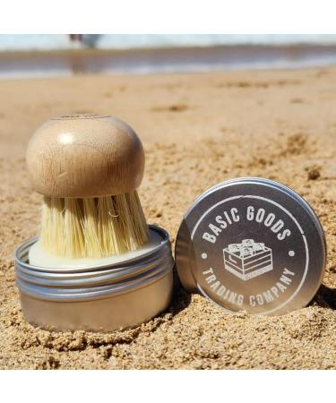 Basic Goods Trading Company Stain Bar Travel Kit - Laundry Spot Stain Remover with Bamboo Scrub Brush - Organic Materials & Cruelty Free - Alternative to Stain Remover Stick/Pen - Buy Online on GoSupps.com