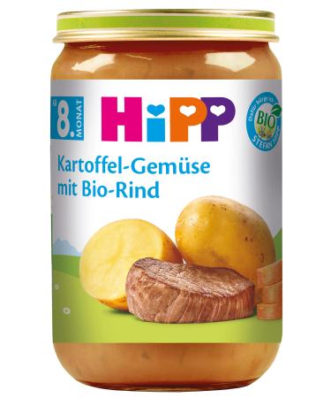 HiPP Potato Vegetables with Organic Beef Pack of 6 (6 x 220 g) Potato Vegetables with Organic Beef 220g
