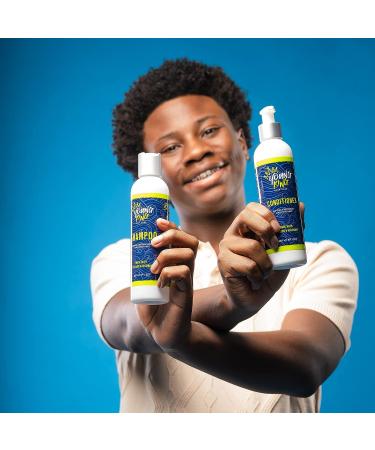 YOUNG KING HAIR CARE Kids Shampoo & Conditioner Set - Cleanse and Hydrate Natural Curls - Plant-Based & Harm-Free - 8 oz - Buy Online on GoSupps.com