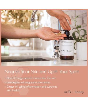Milk + Honey No. 35 Liquid Hand Soap with Blood Orange, Lemongrass & Ginger - 12 Fl Oz - Buy Online on GoSupps.com