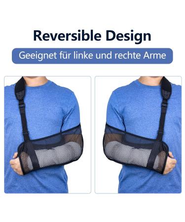 Adjustable Mesh Shoulder Loop with Foam Neck Pad - Breathable Arm Support for Injury Relief (Beige) - Unisex Right/Left - Buy Online on GoSupps.com