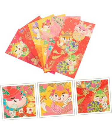 CAXUSD 24pcs Envelopes Cartoon Red Packet Hongbao Red Money Pocket Creative Red Packet Festival Red Envelope Chinese Red Envelope Red Pocket Red Packets Red Envelope Bag Paper Lucky As Shown 2 16.8X8.8CM - Buy Online on GoSupps.com