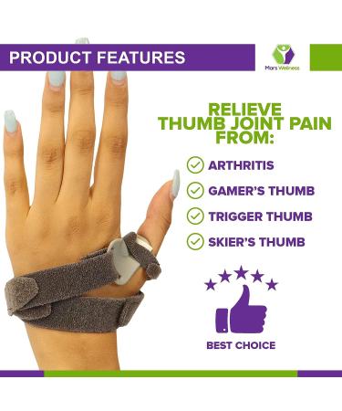 MARS WELLNESS CMC Joint Thumb Arthritis Brace - Medium - Right Hand | Stabilizing Splint for Osteoarthritis | Arthritis Thumb Support - Buy Online on GoSupps.com
