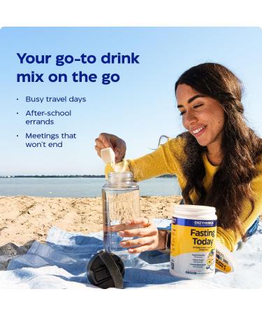 Enzymedica, Fasting Today, Intermittent Fasting Drink Mix with Electrolyte Powder Supplement for Hydration Keto Friendly, Tropical Pineapple Flavor, 24 Servings - Buy Online on GoSupps.com