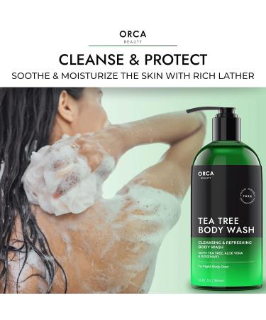 Tea Tree Body Wash for Men & Women - 12oz Tea Tree Oil Shower Gel for Ringworm & Foot Care - Buy Online on GoSupps.com