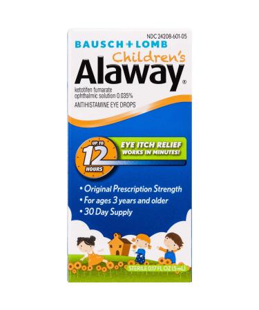 Bausch + Lomb Alaway Children's Antihistamine Eye Drops, 0.17 Ounces/5 mL