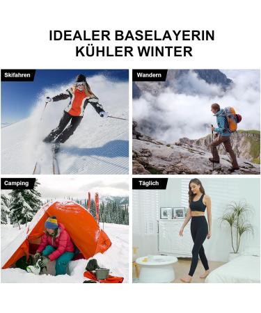 Shop Simiya Women's High Waist Thermo Leggings - Comfortable Winter Thermoleggins Soft & Breathable Long Underpants (L-XL Black) | International Shipping Available - Buy Online on GoSupps.com