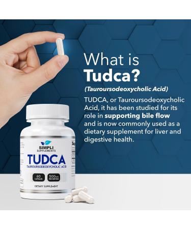 TUDCA 500mg per Serving | 60 Capsules (30 Day Supply) | Tauroursodeoxycholic Acid for Your Liver | Powerful Tudca Supplement - Buy Online on GoSupps.com