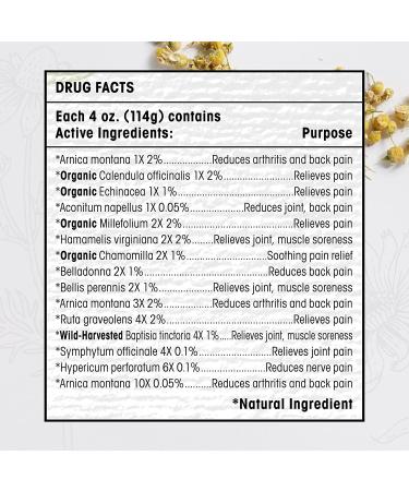 MediNatura T-Relief Arnica Pain Relief Cream 4 oz - Fast-Acting Natural Relief for Back, Joint & Muscle Aches - Gluten-Free - Buy Online on GoSupps.com