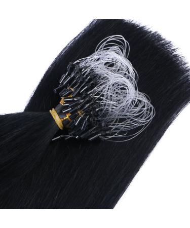 Buy 100% Remy Micro-Ring Hair Extensions - #1 Black 60cm 300 Strands Easy to Use - Buy Online on GoSupps.com