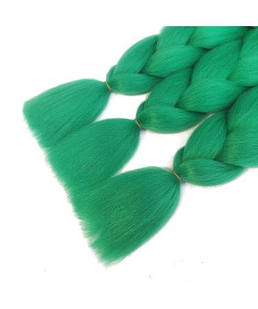 SuCoo Kanekalon Dark Green Braiding Hair Extensions - 24inch 3pcs/lot with Free Gifts | High Temperature Synthetic Fiber for Crochet Twist Braids - Buy Online on GoSupps.com