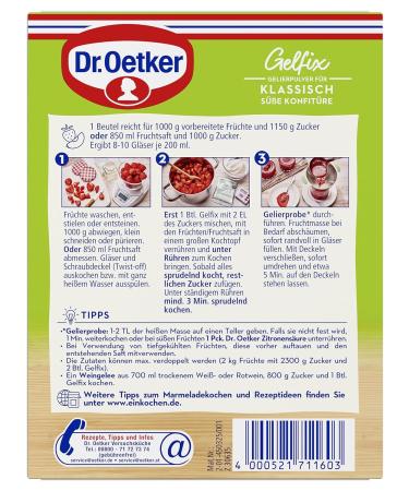 Dr.Oetker Gelfix Classic - 60g | Premium Gelatin for Perfect Jam & Jelly - International Shipping - Buy Online on GoSupps.com