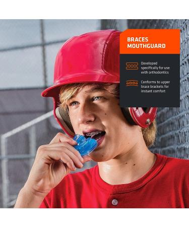 Shock Doctor Mouthguard for Braces - Medical Silicone Double & Simple Fit - Ideal for MMA Hockey & Martial Arts - Youth Protection in Pink - Buy Online on GoSupps.com