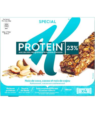 Kellogg's Special K Protein Cocoa Cashew Cereal Bars - 4x28g - Buy Online on GoSupps.com