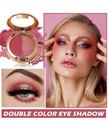 Double Color Eyeshadow Palette - High Pigment Matte & Glitter Eye Makeup - 02 Plum Red - Buy Online on GoSupps.com