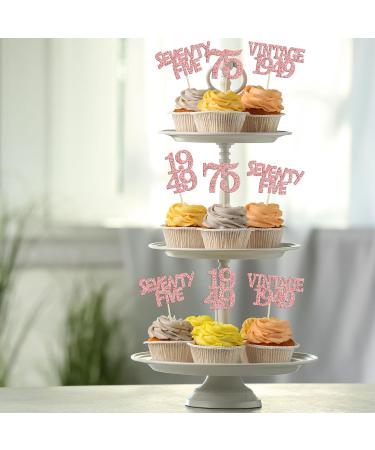 Gyufise 24Pcs 75th Birthday Cupcake Toppers Glitter Cheers to 75 Fabulous Seventy Five Vintage 1948 Cupcake Picks 75th Birthday Wedding Anniversary Party Cake Decorations Supplies Rose Gold 75th Rose Gold - Buy Online on GoSupps.com